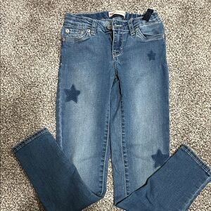 Blue Star-Patterned girls jeans